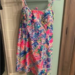 NWT Lilly Pulitzer Shelli Stretch Shift Dress - Dancing on the Deck - Size 2